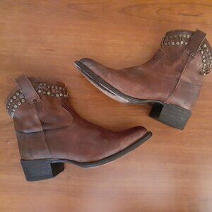 Frye Western  'Diana'  Studded Short Leather Boots